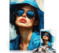 Puzzles pour Adolescents 1000 pièces Portrait d'une Femme Jouets de Jeu pour Cadeau Familial Idées Cadeaux 38x26cm