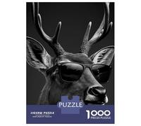 Puzzles pour Adolescents - 1000 Pièces Portrait of A Deer Puzzles pour Adolescents - Idéal pour S'amuser en Famille - Cadeau Original pour Un Anniversaire Ou Noël 52x38cm/1000pcs