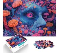 Puzzles pour Adolescents 1000 pièces Portrait psychédélique Blues Loisirs en Famille Liste de souhaits avec Le Père Noël 50x70cm