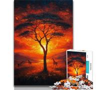 Puzzles pour Adolescents 1000 pièces Prairies africaines 1000 pièces pour Adultes Jeux éducatifs en Famille décoration d'intérieur Cadeau 26x38cm