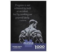 Puzzles pour Adolescents 1000 Pièces Progress - Gym Workout Fitness Motivation Puzzles pour Adultes Jeu De Réflexion pour Améliorer La Mémoire Activités Amusantes À La Maison 52x38cm/1000pcs