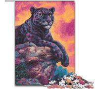 Puzzles pour Adolescents 1000 pièces Psychédélique Black Panther Jeux éducatifs Jeu éducatif pour Anniversaire, Noël pour et 14 Ans (Taille 26x38cm)
