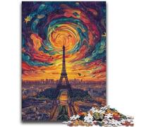 Puzzles pour Adolescents 1000 pièces Psychédélique Eiffel Jeux éducatifs Décoration d'intérieur Collection d'artistes, Beaux-Arts 50x75cm