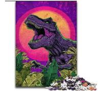 Puzzles pour Adolescents 1000 pièces psychédéliques Tyrannosaurus Rex, Anti-Stress avec pièces entièrement emboîtables de Formes aléatoires, pour Les Enfants de 14 Ans et Plus (Taille 50x75cm)