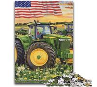 Puzzles pour Adolescents 1000 pièces Puzzle agricole Tracteur Soulagement du Stress Séjour Tuer Le Temps avec Affiche Assortie et Feuille de Questions 50x75cm