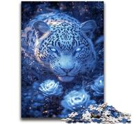 Puzzles pour Adolescents 1000 pièces Puzzle Animal Léopard Jeu Stimulant et Jeu éducatif en Famille pour Anniversaire, Noël 50x75cm