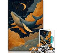 Puzzles pour Adolescents 1000 pièces Puzzle Baleine spirituelle, Aide Le Cerveau à exercer des Jouets addictifs pour cultiver la Patience et améliorer la mémoire (75x50cm)