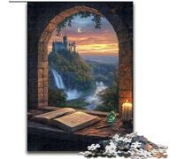 Puzzles pour Adolescents 1000 pièces Puzzle Books by The Window, Jouets éducatifs pour Enfants, Jeux familiaux, Jeu éducatif pour Anniversaire, Noël 50x75cm