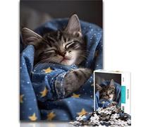 Puzzles pour Adolescents 1000 pièces Puzzle Chaton Étoile, éducatif et éducatif, idéal comme Cadeau pour Toute la Famille (38x26cm)