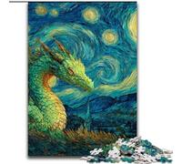 Puzzles pour Adolescents 1000 pièces Puzzle Dragon du Ciel Nocturne, Jeu intellectuel pour renforcer l'amour Entre Les Couples à partir de 14 Ans 50x75cm