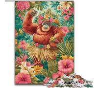 Puzzles pour Adolescents 1000 pièces Puzzle Gorille de la Jungle, Jouet éducatif intellectuel décompressant, Cadeau d'anniversaire 38x26cm