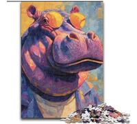 Puzzles pour Adolescents 1000 pièces Puzzle Hippo, Jeux éducatifs Décoration d'intérieur Convient pour la décoration de Bureau (Taille 50x75cm)