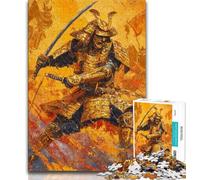 Puzzles pour Adolescents 1000 pièces Puzzle Japonais Golden Ninja, Anti-Stress, défi Difficile, Chaque pièce est Unique - Jeu Familial Stimulant et Amusant 38x26cm