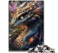 Puzzles pour Adolescents 1000 pièces Puzzle Mystérieux Dragon Volant Jeux Éducatifs Décoration Maison Collection Artistes, Beaux-Arts 38x26cm