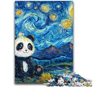Puzzles pour Adolescents 1000 pièces Puzzle Night Sky Panda Jeu éducatif Difficile à compléter mais Amusant et Humoristique pour Anniversaire 26x38cm