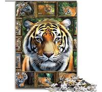 Puzzles pour Adolescents 1000 pièces Puzzle Tigre Collage, Convient aux 14 Ans et Plus Décoration d'intérieur Offrez des Cadeaux pour Toute la Famille (Taille 50x75cm)