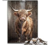 Puzzles pour Adolescents 1000 pièces Puzzle Yak prenant Un Bain, adapté aux Personnes de 14 Ans et Plus Difficile à Terminer mais Amusant et Humoristique Superbe Cadeau (Taille 26x38cm)