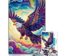 Puzzles pour Adolescents 1000 pièces, Puzzles Aigle coloré pour Adolescents, activités familiales Amusantes à la Maison, Cadeaux d'anniversaire, Cadeaux de Voyage (Taille 38x26cm)