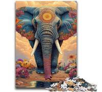 Puzzles pour Adolescents 1000 pièces, Puzzles Animaux éléphants pour Adultes, Jeux d'activités familiales stimulants, Jouets de Bricolage pour décoration Murale de la Maison (75x50cm)