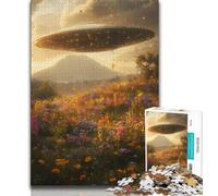 Puzzles pour Adolescents 1000 pièces, Puzzles de vaisseaux spatiaux extraterrestres pour Adolescents, Jeux éducatifs, décoration Murale, Cadeaux d'anniversaire et de Noël Uniques (Taille 38x26cm)