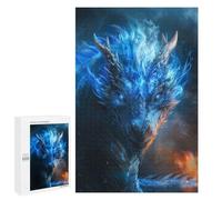 Puzzles pour adolescents 1000 pièces Puzzles Elder Dragon Blue Eyes Puzzles pour Adultes Jouets Anti-stress Analyse et Logique pour Anniversaire, Noël 1000 pièces