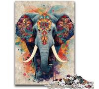 Puzzles pour Adolescents 1000 pièces, Puzzles éléphants fantastiques, Anti-Stress, Vacances à la Maison, Passe-Temps, améliore l'amour Entre Couples (26x38cm)
