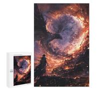 Puzzles pour Adolescents 1000 Pièces Puzzles Evil Black Phoenix Puzzles pour Adultes Jeu Familial UNE Œuvre D'Œuvre D'Œuvre D'Anniversaire, Noël 1000 Pièces