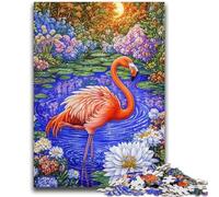 Puzzles pour Adolescents 1000 pièces Puzzles Flamingo Jeu éducatif Familial Décoration Murale Cadeaux d'anniversaire et de Noël Uniques 50x75cm