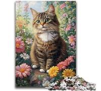 Puzzles pour Adolescents 1000 pièces, Puzzles Fleurs et Chats pour Adolescents, Jouets éducatifs et éducatifs, Jeux familiaux, Cadeaux d'anniversaire et Cadeaux Uniques (75x50cm)