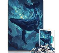 Puzzles pour Adolescents 1000 pièces Puzzles Galaxy Whale pour Adolescents, Jeux éducatifs Décoration Murale Cadeaux d'anniversaire et de Noël Uniques (Taille 75x50cm)