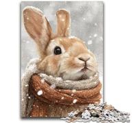 Puzzles pour Adolescents 1000 pièces, Puzzles Lapin d'hiver pour Adultes, Jouet éducatif Anti-Stress, Superbes Cadeaux et Jouets (50x75cm)