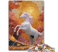 Puzzles pour Adolescents 1000 pièces Puzzles Licorne mystérieuse Jeu intellectuel pour la décoration de la Maison pour Les 14 Ans et Plus 50x75cm