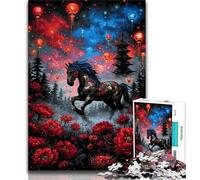 Puzzles pour Adolescents 1000 pièces Puzzles Licorne Mystérieuse pour Adolescents, Jeux Éducatifs Décoration Murale Cadeaux d'anniversaire et de Noël Uniques (Taille 38x26cm)