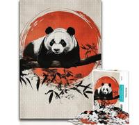 Puzzles pour Adolescents 1000 pièces Puzzles Panda de Style Japonais pour Adultes, Anti-Stress Staycation Kill Time Interaction Parent-Enfant (Taille 38x26cm)