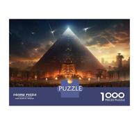 Puzzles pour Adolescents 1000 Pièces Pyramid Festival Lights Up Cairo Skyline Puzzles pour Adultes - Décoration Murale - Jeu D'analyse Et De Logique - Cadeau Stimulant 52x38cm/1000pcs