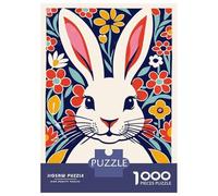 Puzzles pour Adolescents 1000 Pièces Quebec Rabbits Garden Puzzle pour Adolescents Améliore La Mémoire Difficile À Compléter Jeu Stimulant Jouets 70x50cm/1000pcs