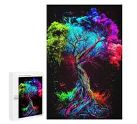 Puzzles pour adolescents 1000 pièces Rainbow Tree of Life -1 Puzzle anti-stress, décoration parfaite, activités amusantes pour la maison, 1000 pièces