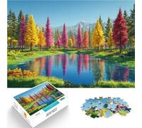 Puzzles pour Adolescents 1000 pièces Reflet de la forêt d'automne Analyse et logique Offrir en Cadeau à Toute la Famille 38x26cm