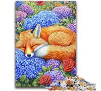 Puzzles pour Adolescents 1000 pièces Renard endormi pour Jeu éducatif, Jouet de défi, idéal comme Cadeau pour Toute la Famille 50x75cm