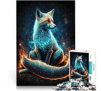 Puzzles pour Adolescents 1000 pièces Renard néon Compétition de Vitesse Manuelle avec des pièces de Formes aléatoires entièrement imbriquées 50x70cm