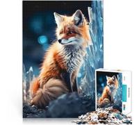 Puzzles pour Adolescents 1000 pièces Renard Roux étonnant Jouets de Divertissement Familial Cadeau d'anniversaire 52x38cm