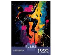 Puzzles pour Adolescents 1000 Pièces Rock Climbing Silhouette Puzzle pour Adultes Jouets Anti-Stress Améliore La Mémoire Cadeaux Anti-Stress 38x26cm/1000pcs