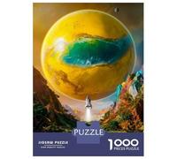 Puzzles pour Adolescents 1000 Pièces Rocket to A Planet Puzzle Jeux Relaxants Défi Difficile Activités Amusantes À La Maison 52x38cm/1000pcs