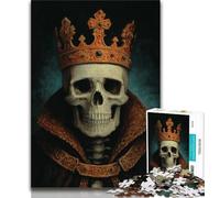 Puzzles pour Adolescents 1000 pièces Roi Squelette Puzzles pour Adultes, Relax Games est Un pour Toute la Famille (Taille 38x26cm)