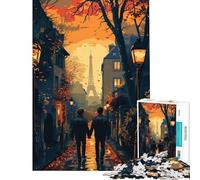 Puzzles pour Adolescents 1000 pièces Romance Parisienne Jeux relaxants Jeu intellectuel et activités familiales (Dimensions 38x52cm)