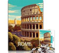 Puzzles pour Adolescents 1000 pièces Rome Italie, Aidez Le Cerveau à exercer des Jouets addictifs pour cultiver la Patience, Cadeau pour Les Anniversaires (38x26cm)