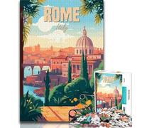 Puzzles pour Adolescents 1000 pièces Rome Italie, Jouets de Divertissement Familial, idéal comme Cadeau pour Toute la Famille (38x26cm)