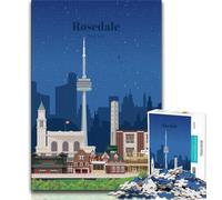 Puzzles pour Adolescents 1000 pièces Rosedale à Toronto, Jouets de Divertissement Familial, idéal comme Cadeau pour Toute la Famille (38x26cm)