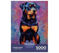 Puzzles pour Adolescents 1000 Pièces Rottweiler Colorful Puzzles pour Adultes, Jouets À Monter Soi-même, Analyse Et Logique, Activités Ludiques À La Maison, 52x38cm/1000pcs