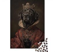 Puzzles pour Adolescents 1000 Pièces Royal Dog Portrait-3 Puzzle À Faire Soi-même, Jouet Anti-Stress, Interaction Parent-Enfant 38x26cm/1000pcs